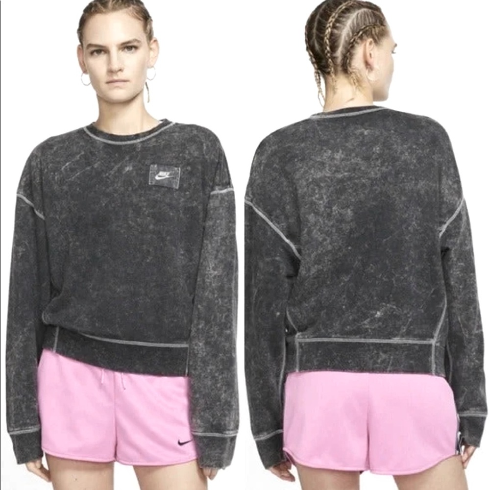 SOLD 💔 NIKE 🖤 Acid Wash Sweatshirt - NWOT - Large